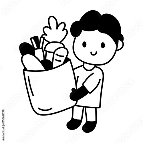 A drawing style icon showing skateboarding

