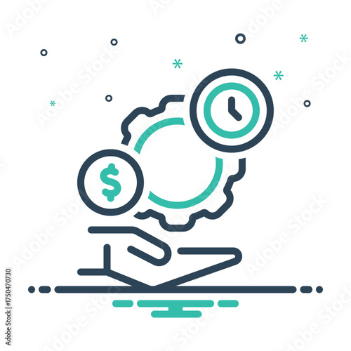 Mix icon for efficient service