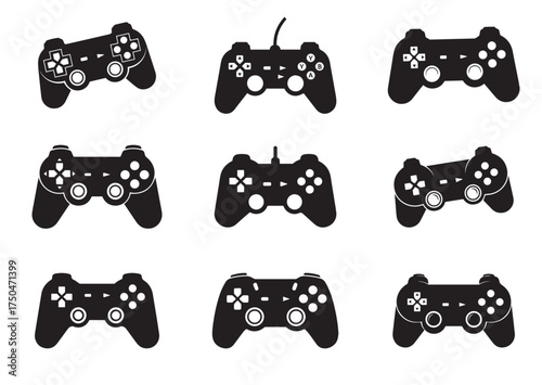Gamepad controller icon, Gamepad controller solid vector