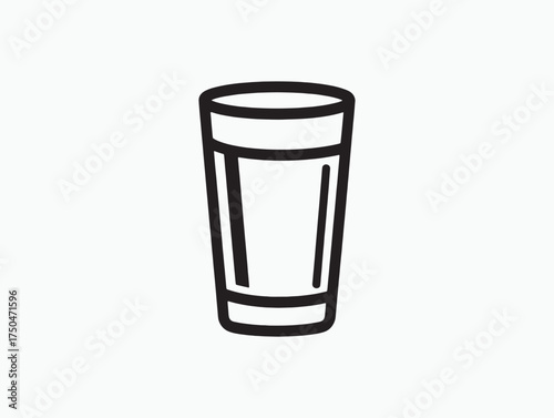 Fresh Dairy Milk Outline Vector Illustration