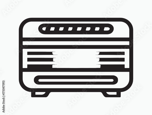 Grill Maker Icon Minimal Vector Design