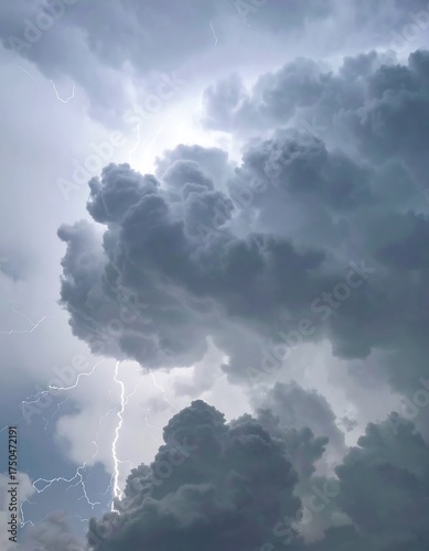 Dramatic storm clouds with lightning (1)