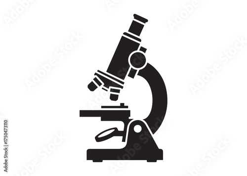 Microscope icon, Microscope solid vector