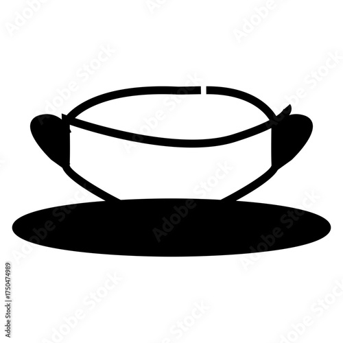 soup plate vector illustration 