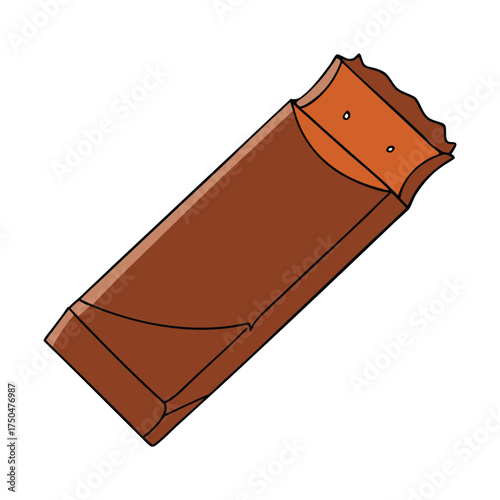 A tempting unwrapped chocolate bar with rich, glossy squares exposed, showing its smooth texture and deep cocoa color, ready to melt deliciously in every bite.
