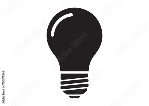 Light bulb icon, Light bulb solid vector