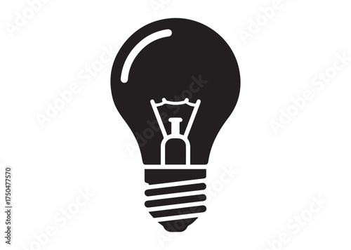 Light bulb icon, Light bulb solid vector
