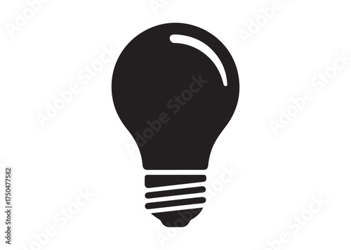 Light bulb icon, Light bulb solid vector