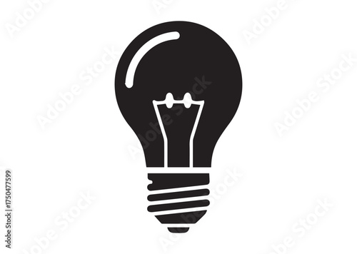 Light bulb icon, Light bulb solid vector