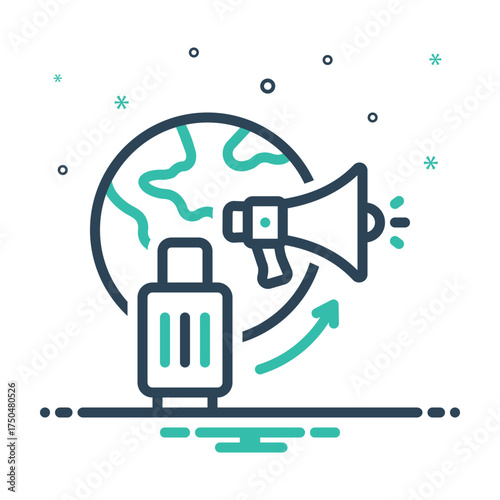 Mix icon for tourism promotion