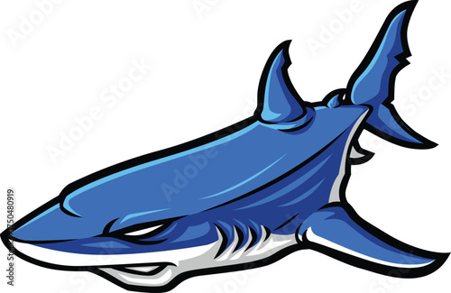 Illustration of a Shark Attacking Fast