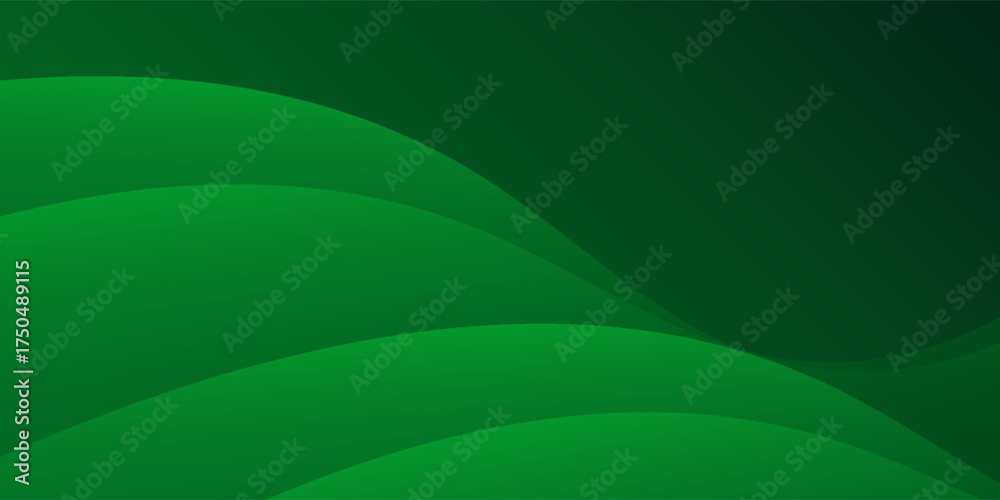 Fototapeta premium Green abstract background. Dynamic shapes composition.