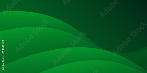 Green abstract background. Dynamic shapes composition.