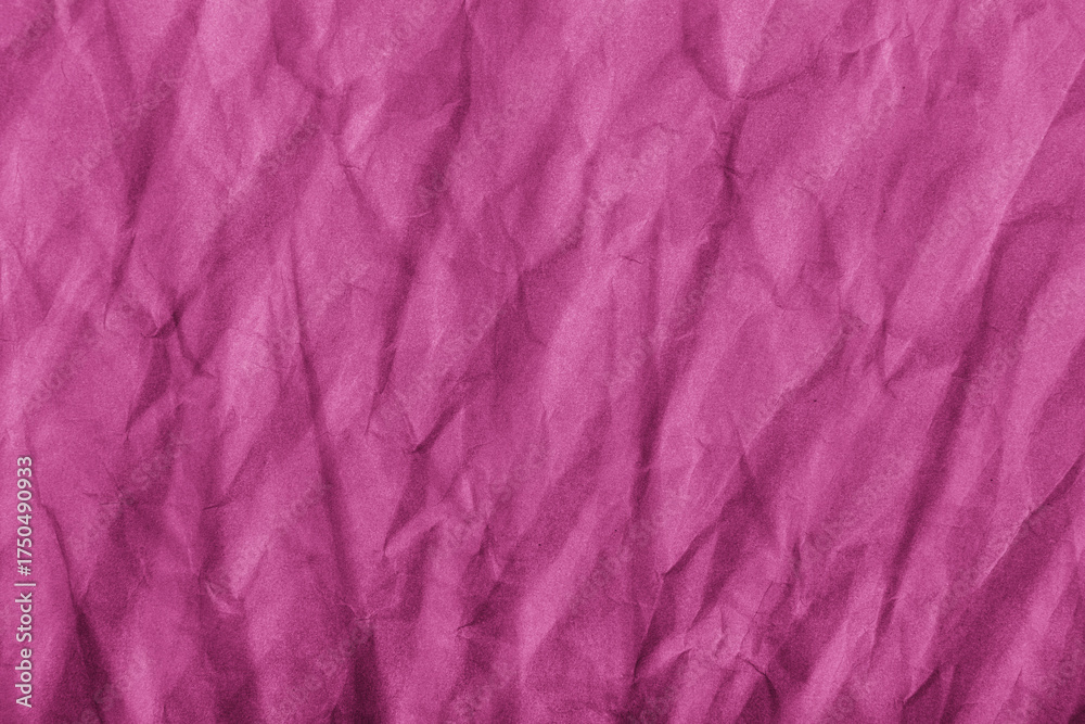 Fototapeta premium Abstract wrinkled pink crumpled paper texture background