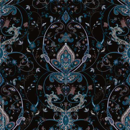 Midnight Blue Ornamental Garden Damask