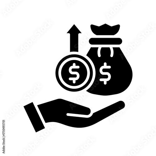Profit glyph icon
