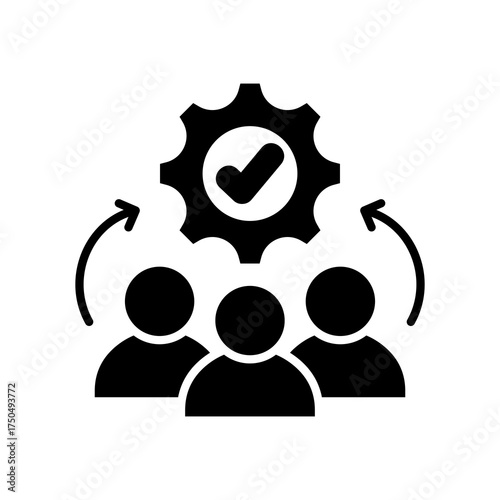 Team Collaboration glyph icon