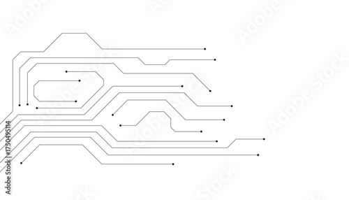 Abstract background with technology circuit board texture. Electronic motherboard illustration. Communication and engineering concept. Vector illustration