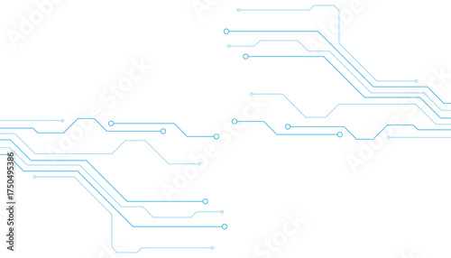 Circuit Board Electronics Digital Technology Banner Blue. Central Computer Processors CPU Concept. Motherboard Digital Chip. Abstract Blue Technology Background.