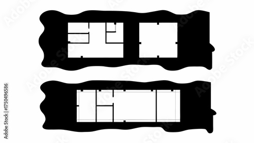Architectural blueprints showcasing modern home floor plans for innovative interior design concepts