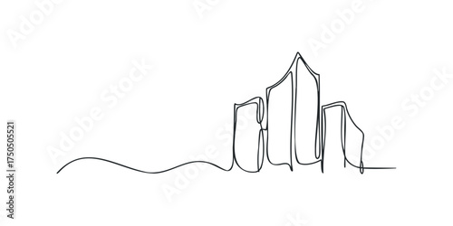 Skyscraper skyline abstract sketch