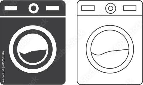 washing machine vector illustration, washing machine icon