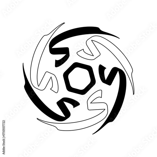 Arabic Letter "Yaa" (ی) in a Circular Kufic Calligraphy Vector Design