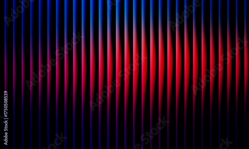 Abstract glowing red vertical light stripes background with gradient effect, futuristic neon pattern, digital energy waves, modern illumination concept design
