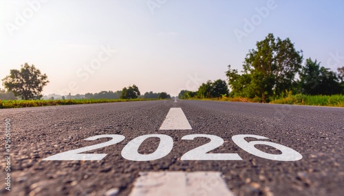 The open road stretches towards the horizon in the year 2026 symbolizing future possibilities new beginnings and the journey ahead