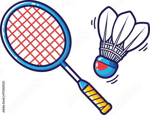 Get ready for a badminton match with this fun cartoon racket set