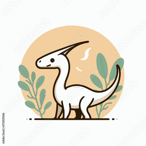 Parasaurolophus vector illustration