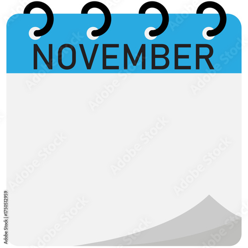 January month folding calendar demo with blue header and spiral binding