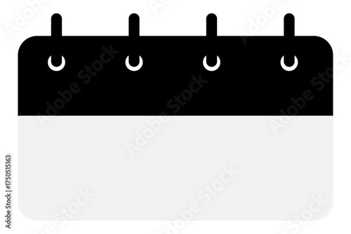 Daily planner calendar demo with black header 