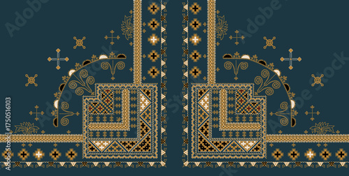 Textile digital design motifs patterns ikat rugs paisley traditional Thai border front back and dupatta etc