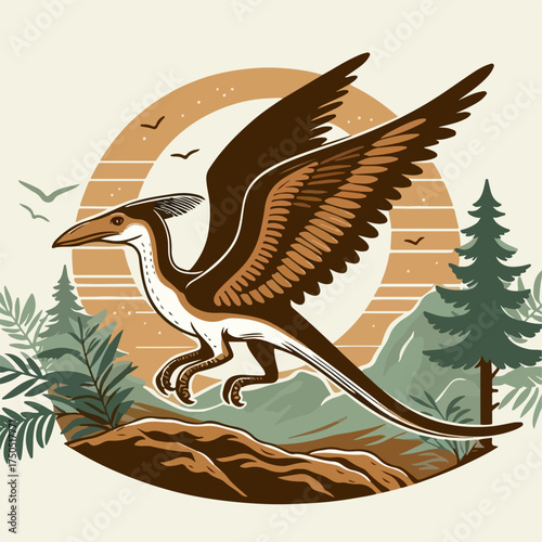 Archaeopteryx vector illustration