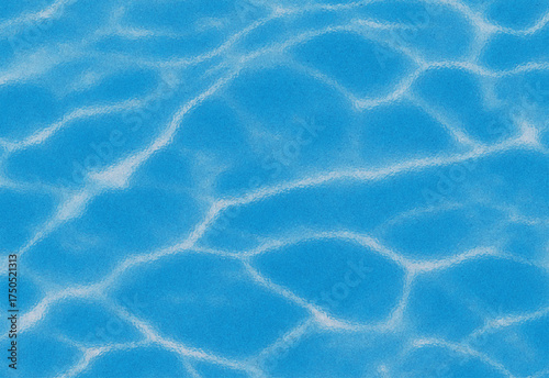 Rippling blue water surface with light reflections and wave patterns, perfect for summer or aquatic themes, creating a calming and refreshing atmosphere for any design project