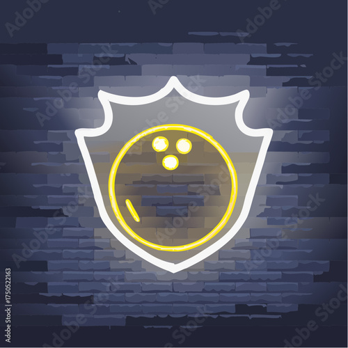 Bowling is collection of neon signs. Collection of Emblem Symbols, Neon Logo, Light Advertising Banner, Night Lighting Billboard, Design Pattern for the Bowling Club, Tournaments. Vector illustration