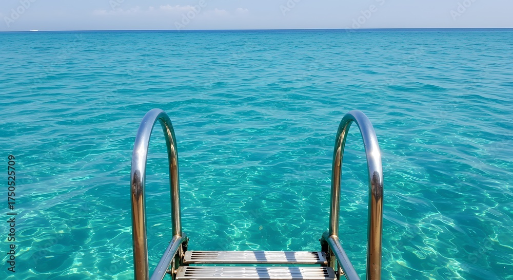 Obraz premium Turquoise water steps