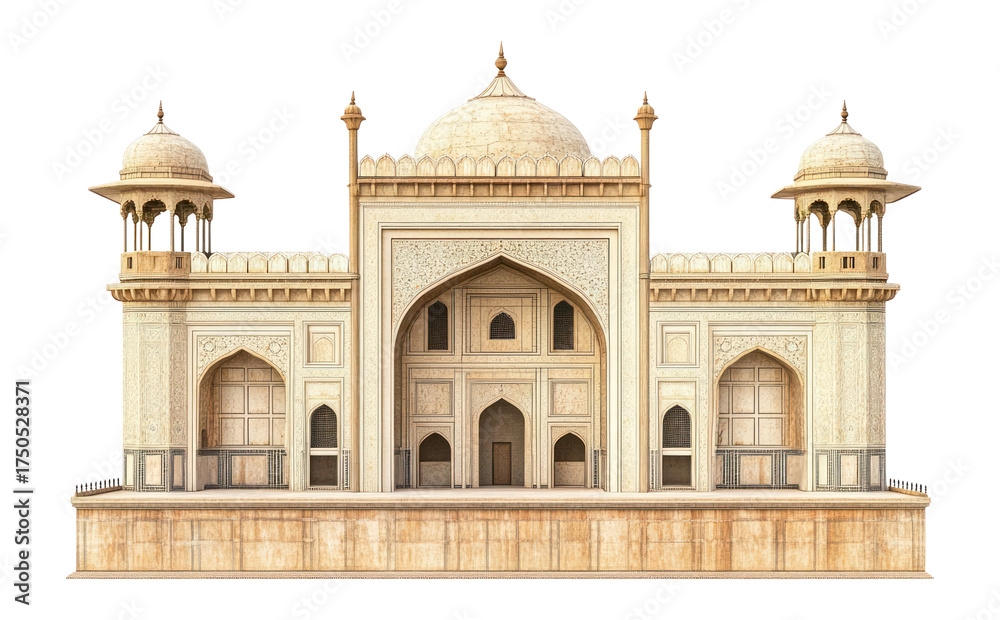 Fototapeta premium PNG Agra Fort architecture arches dome.