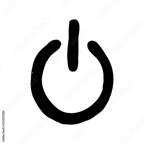 Simple Black and White Power Icon for On and Off Electronics Devices