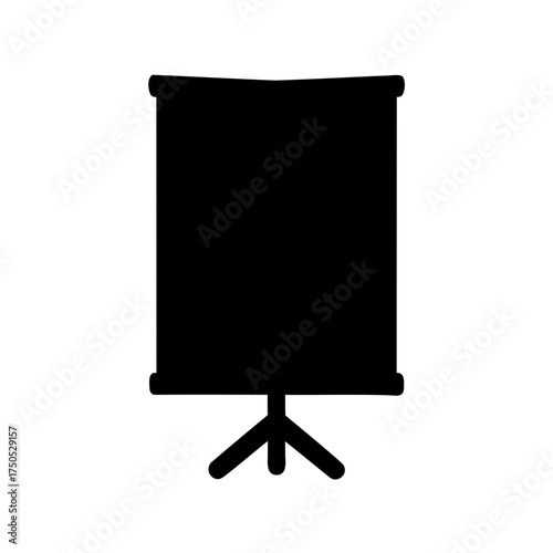 Blackboard presentation screen on tripod is ready for meeting and presentation