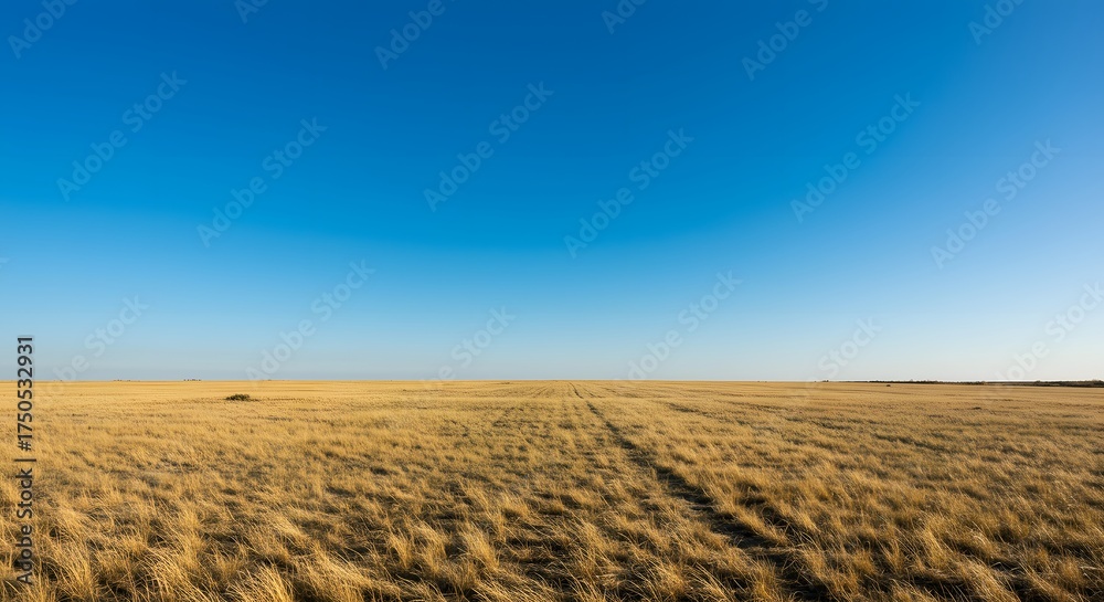 Fototapeta premium Vast golden prairie landscape