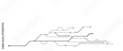 Abstract digital technology futuristic internet network speed connection white and black background. Technology background with crossed lines and dots.