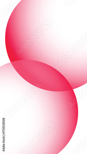  pair of intersecting, soft-edged spheres float in a graceful, artistic composition. Evokes feelings of modernity and digital artistry, minimalist and refined.