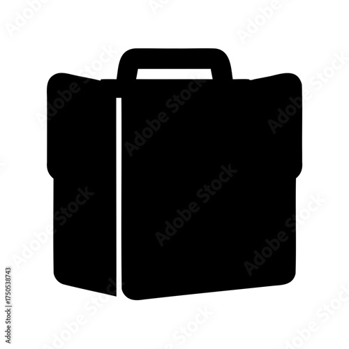 Black silhouette of a briefcase symbolizing business and professional endeavors