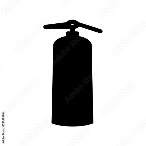 Silhouette of a fire extinguisher, a crucial piece of safety equipment