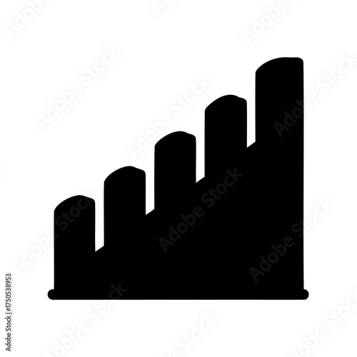 Progressive Growth Chart Illustration Depicting Positive Development and Increasing Value