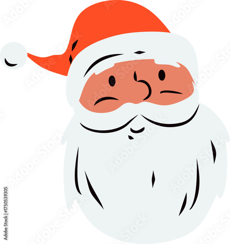 Santa Clause Head Illustration
