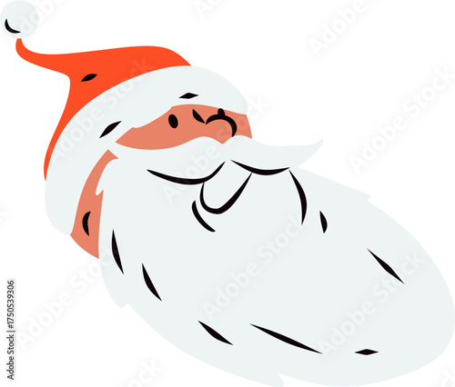 Santa Clause Head Illustration