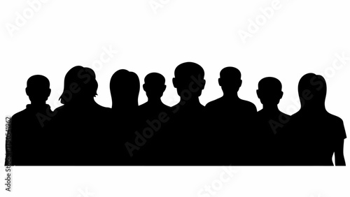 Diverse group of people silhouetted together symbolizing community connection and unity.